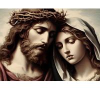 Jesus & Mary: A Devotional Journal: An 8.25 x 6 Inch Inspirational Notebook with 200 White Pages - Sacred Art Cover