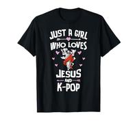 Jesus Memme Maglietta Regalo Ragazze Donne Novità K-Pop, Nero, S, Maglietta Cartoon, Collo a Reverse, Manica con Doppia Cucitura, Leggera