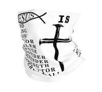 Jesus My God King Lord Religious Christianty Black Uomo Donna Scaldacollo Elastico Copricollo Multifunzione Bandana per Montagna Ciclismo Running Moto