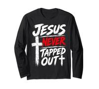 Jesus Never Tapped out Christian Wrestling Apparel Maglia a Manica