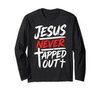 Jesus Never Tapped out Christian Wrestling Apparel Maglia a Manica