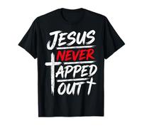 Jesus Never Tapped out Christian Wrestling Apparel Maglietta