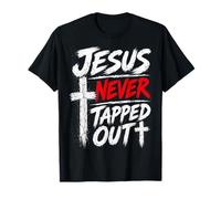 Jesus Never Tapped out Christian Wrestling Apparel Maglietta