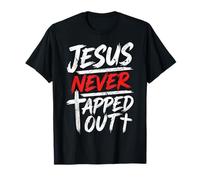 Jesus Never Tapped out Christian Wrestling Apparel Maglietta