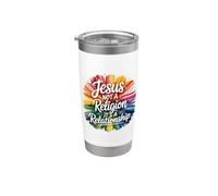 Jesus Not A Religion It's A Relationship Bicchiere termico in acciaio inox doppia parete