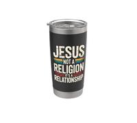 Jesus Not A Religion It's A Relationship Bicchiere termico in acciaio inox doppia parete