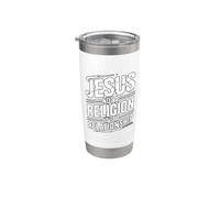Jesus Not A Religion It's A Relationship Bicchiere termico in acciaio inox doppia parete