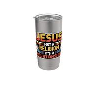 Jesus Not A Religion It's A Relationship Bicchiere termico in acciaio inox doppia parete