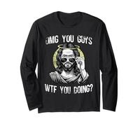 Jesus Omg You Guys WTF you doing? Christian Faith vintage Maglia a Manica
