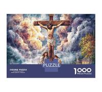 Jesus on The Cross Jigsaw Puzzle 1000 Pezzi Classici Per Adulti E Bambini ≥12 Anni Giochi Del Cervello Per Appassionati Esperti Regalo Amore Amico Natale Compleanno 70x50cm/1000pcs