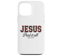 Jesus Paid It All Boho Floral Roses Christian Bibbia Verse Custodia per iPhone 13 Pro Max