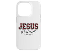 Jesus Paid It All Boho Floral Roses Christian Bibbia Verse Custodia per iPhone 14 Pro