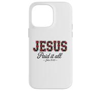 Jesus Paid It All Boho Floral Roses Christian Bibbia Verse Custodia per iPhone 14 Pro Max