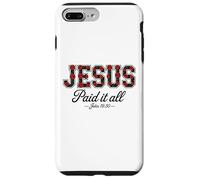 Jesus Paid It All Boho Floral Roses Christian Bibbia Verse Custodia per iPhone 7 Plus/8 Plus