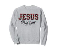 Jesus Paid It all Boho Floral Roses Christian Bibbia Verse Felpa