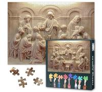 Jesus Puzzle da 1000 pezzi per adulti, puzzle L'ultima cena da 1000 pezzi difficile e sfida, 60 x 50 cm, puzzle per la famiglia, regalo notturno e decorazione per la casa (serie cristiana)