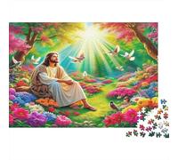 Jesus Puzzles 1000 Pezzi Recycled Garden of Eden Puzzle per Adultoi Puzzle Game Props Molto Difficile Impegnativa Fun Game 70x50cm/1000pcs