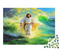 Jesus - Religion Jigsaw Puzzle Impossible 1000Pcs Jesus Walking on Water Decorazione Per La Casa. Rilassamento E Intelligence Per Adulti E Ragazzi Da 14 Anni 70x50cm/1000pcs