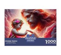 Jesus - Religion Puzzle Di Qualità Superiore Per Serate Tranquille, Integra Fantasy E Combina Pazienza Focus Mentale E Piacere Duraturo Durante L’assemblaggio 38x26cm/1000pcs