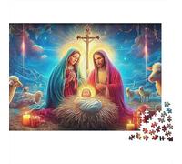 Jesus - Religion Puzzles 1000 Pezzi Perfetto Per Appassionati Di Esperti Sfida Impossibile Scompresso Giocattoli Cute Regalo Per La Famiglia Per Adulti E Bambini A Partire Da 12 Anni 70x50cm/1000pcs