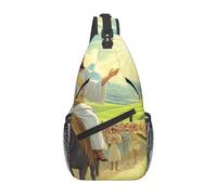 Jesus Rides On A Donkey Crossbody Borsa a tracolla da viaggio zaino da viaggio per uomo escursionismo zaino