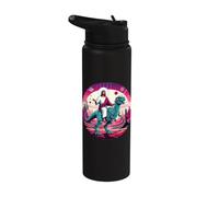 Jesus Riding Space T-Rex Robot Dinosauro Meme Sci-Fi Believer Stainless Steel Insulated Water Bottle