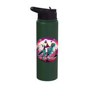 Jesus Riding Space T-Rex Robot Dinosauro Meme Sci-Fi Believer Stainless Steel Insulated Water Bottle
