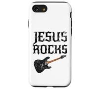 Jesus Rocks, chitarrista elettrico cristiano chitarra chiesa Custodia per iPhone SE (2020) / 7 / 8