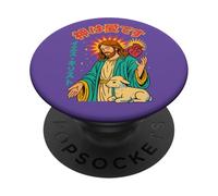 Jesus Sacred Heart God Is Love Christian Manga Anime Viola PopSockets PopGrip Adesivo