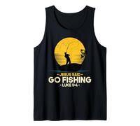Jesus Said Go Fishing Luca 5:4 Cristiani Pescatori Fede Canotta