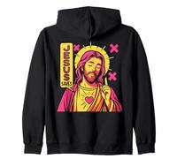 Jesus Salva Christian Anime Sacred Heart Manga Pop Art Style Felpa con Cappuccio