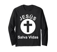 Jesús Salva vidas | Christian Bible Verse Religious Faith Maglia a Manica