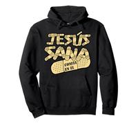Jesús Sana, confía en él Felpa con Cappuccio