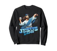 Jesus Save Baseball Giocatore di sport Religioso Cristiano Fede Felpa