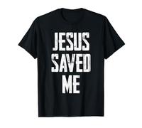 Jesus Saved Me Maglietta con Stampa Grafica Economica