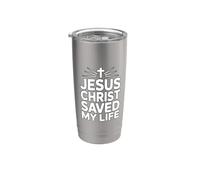 Jesus Saved My Life Bicchiere termico in acciaio inox doppia parete