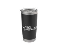 Jesus Saved My Life Bicchiere termico in acciaio inox doppia parete