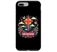 Jesus Saved My Life cross Christians Bible Religious Custodia per iPhone 7 Plus/8 Plus
