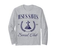 Jesus Saves Christian Women Maglia a Manica