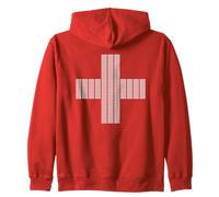 Jesus Saves Cross Repeating Minimal Christian Faith (Red) Felpa con Cappuccio