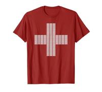 Jesus Saves Cross Repeating Minimal Christian Faith (Red) Maglietta