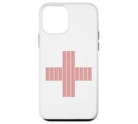Jesus Saves Cross Repeating Minimal Christian Faith (White) Custodia per iPhone 12 mini