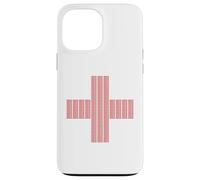 Jesus Saves Cross Repeating Minimal Christian Faith (White) Custodia per iPhone 13 Pro Max