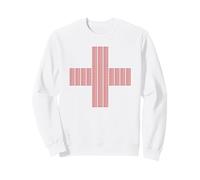 Jesus Saves Cross Repeating Minimal Christian Faith (White) Felpa