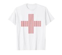 Jesus Saves Cross Repeating Minimal Christian Faith (White) Maglietta