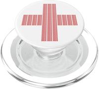 Jesus Saves Cross Repeating Minimal Christian Faith (White) PopSockets PopGrip per MagSafe