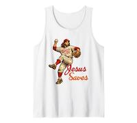 Jesus Saves Funny Baseball Meme Christian Religious Humor Canotta