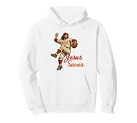 Jesus Saves Funny Baseball Meme Christian Religious Humor Felpa con Cappuccio