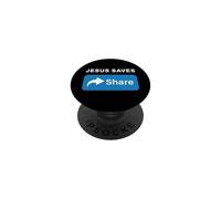 Jesus Saves! Share! Minimal Text Evangelism Gospel PopSockets PopGrip Adesivo