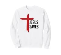 Jesus Saves Sign Cross Christian Minimal Religious Faith God Felpa